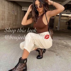ZARA BNWT Brown Halterneck Bodysuit